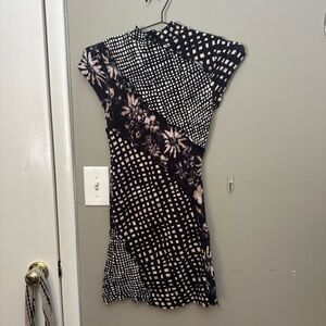 Urban Outfitters Black and White Asymmetrical Dress